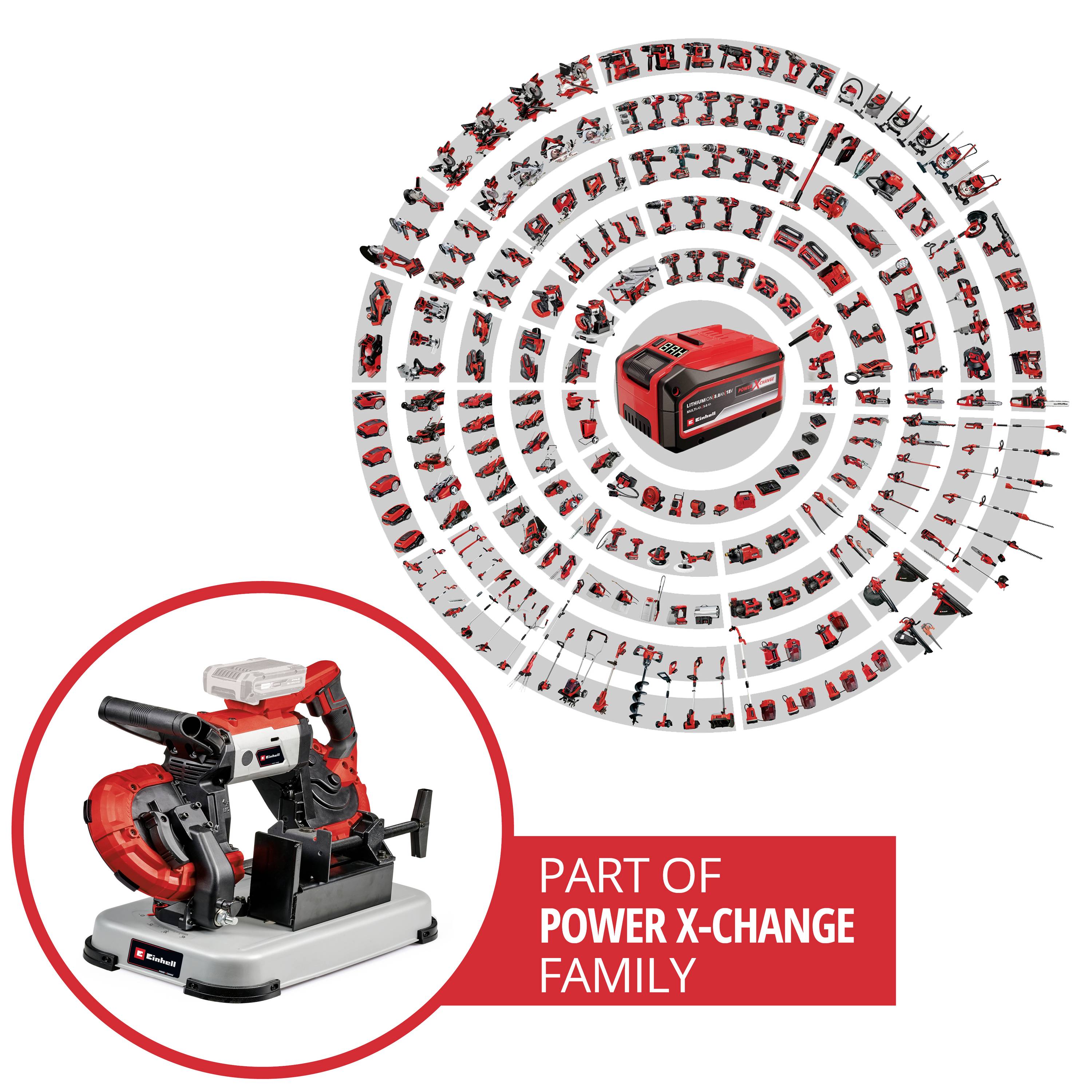 Einhell Akku-Bandsäge TE-MB 18/127 U Li-Solo Power X-Change Schnitttiefe (max.) 115mm 18V Sägeblatt-Länge 1141mm