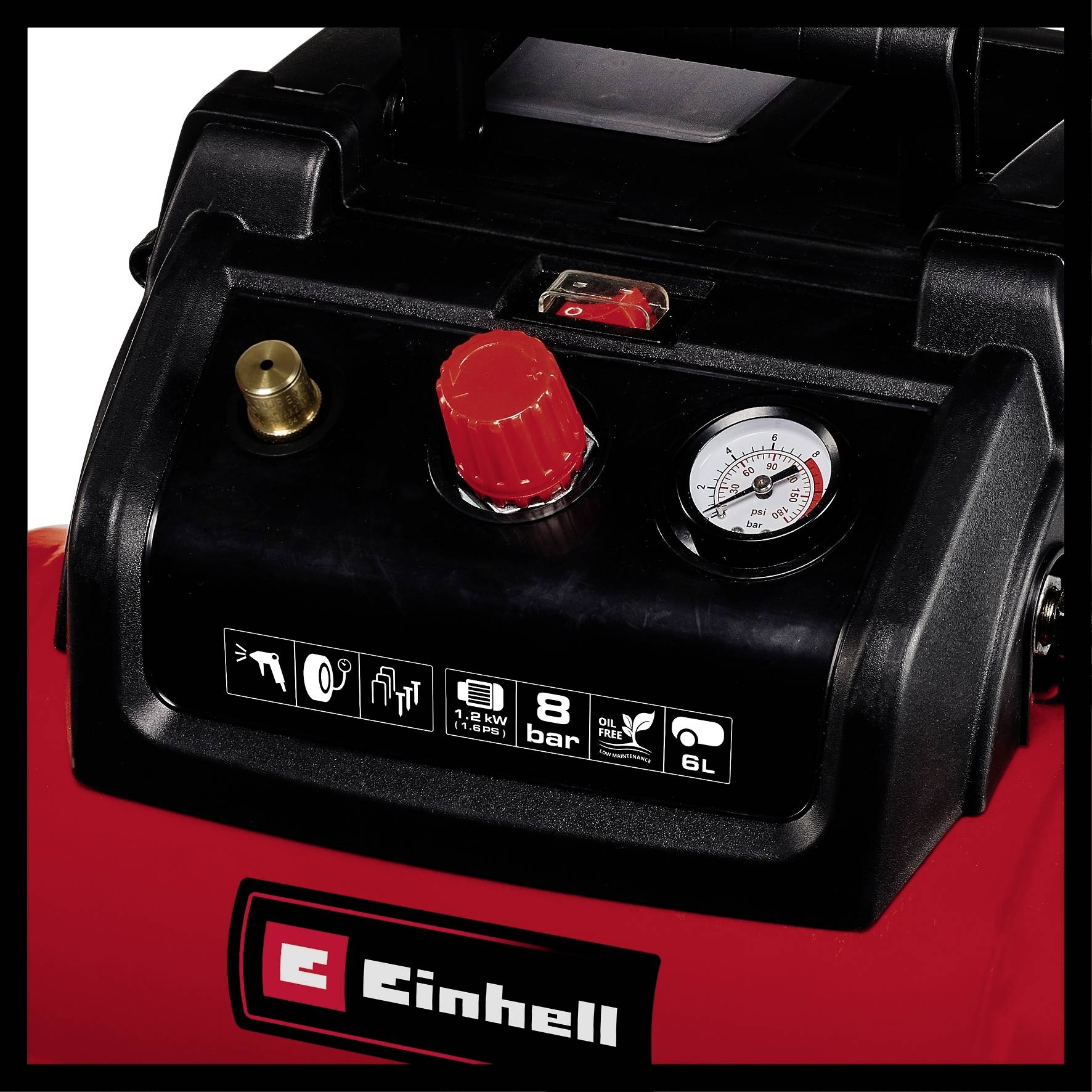 Einhell Druckluft-Kompressor TC-AC 190/6/8 OF 6l 8 bar