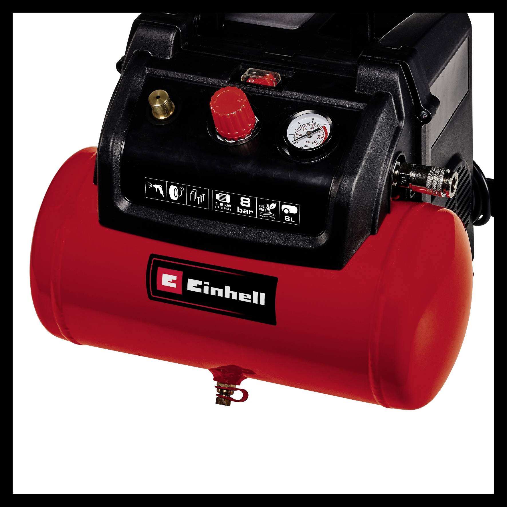Einhell Druckluft-Kompressor TC-AC 190/6/8 OF 6l 8 bar