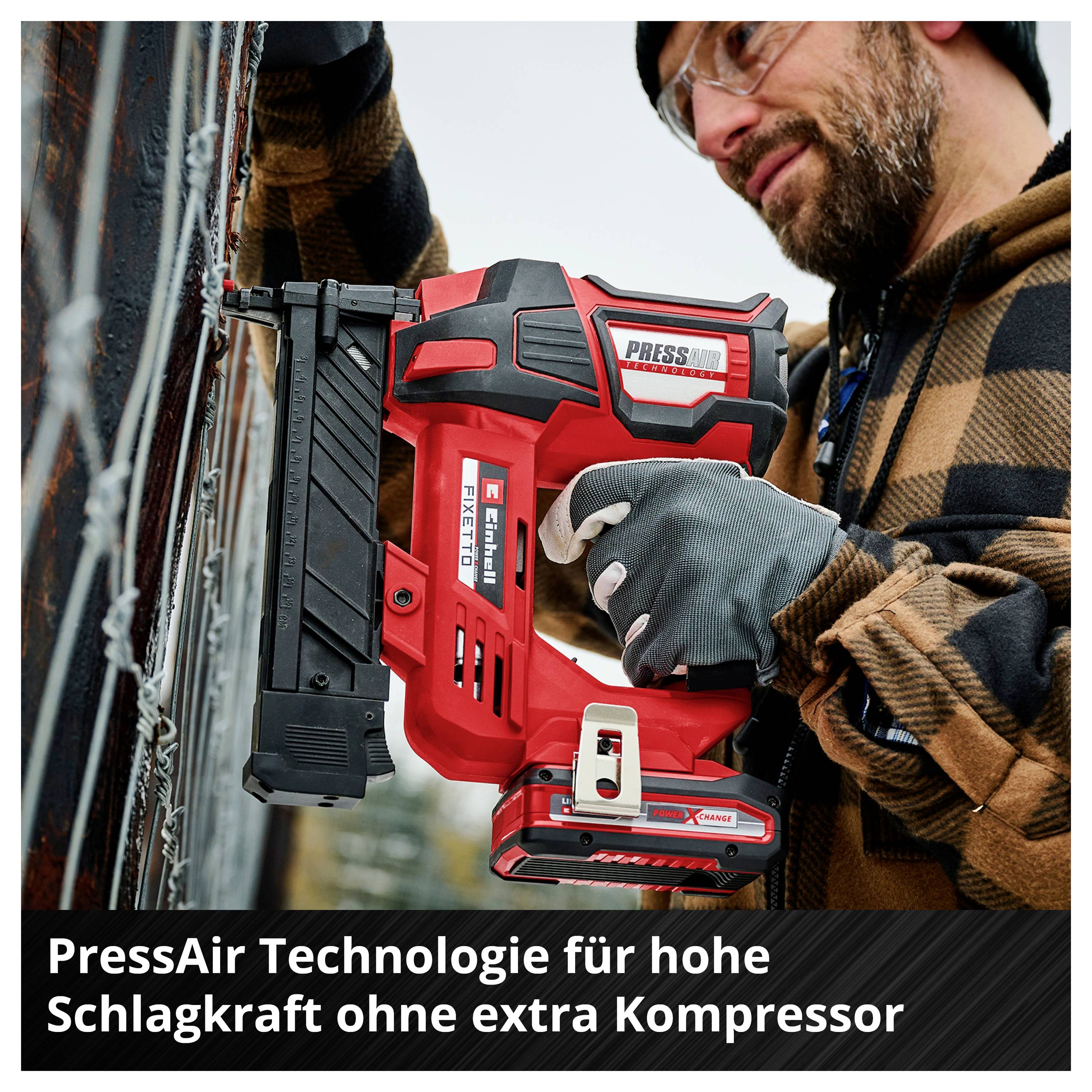 Einhell Professional FIXETTO 18/40 S 4257785 Akkutacker Klammerntyp Typ 53 ohne Akku, ohne Ladegerät, mit Zubehör