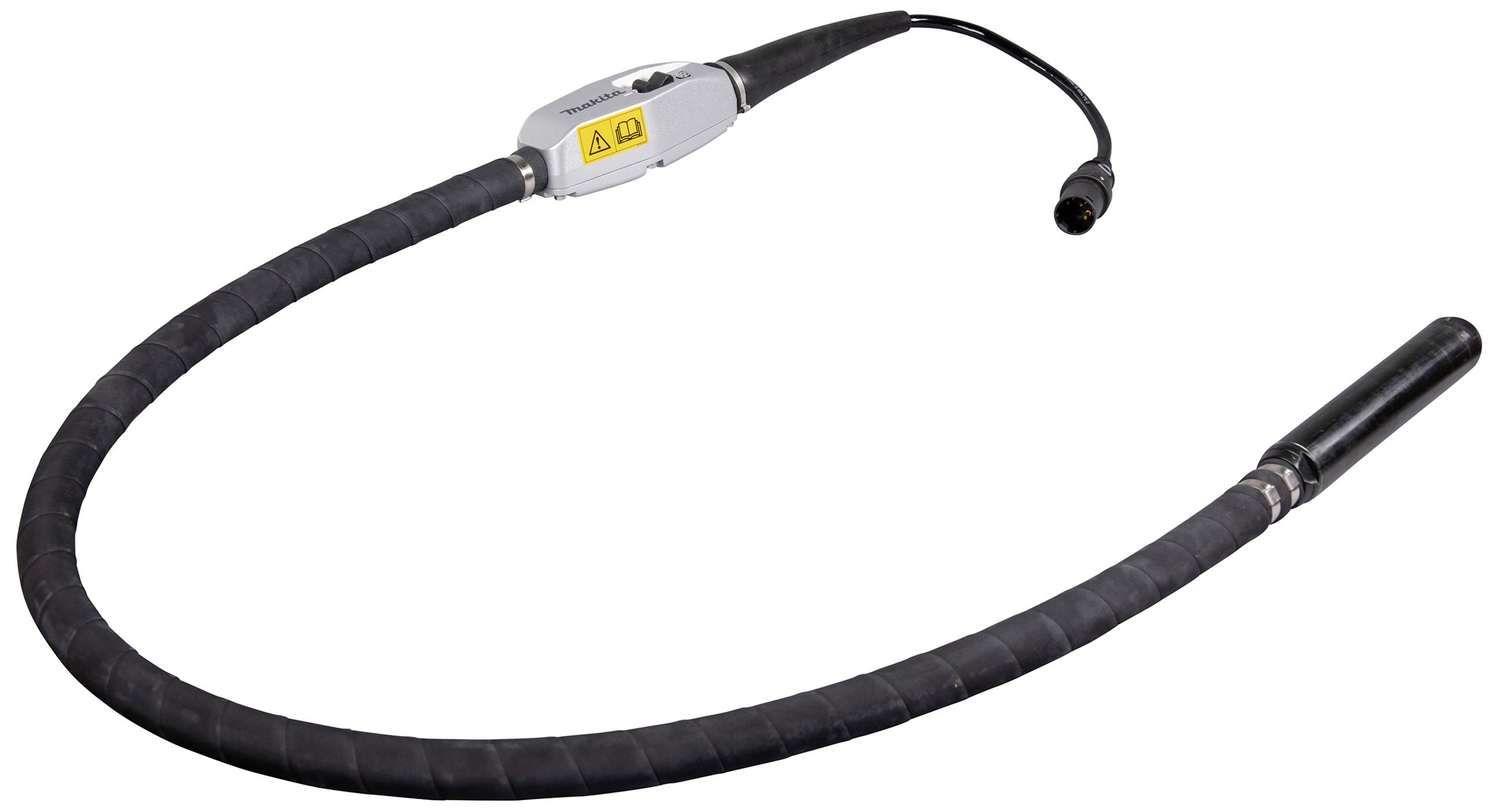 Vibrationsrüttler mit flexiblem Schlauch und elektrischem Anschluss. Hauptsächlich verwendet im Bauwesen für Betonverdichtung.