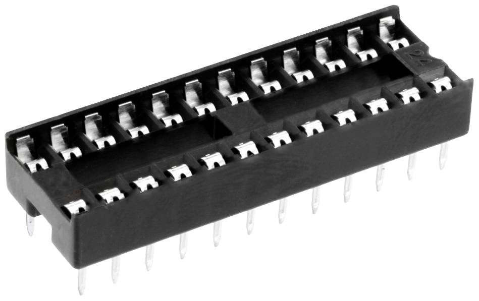 Connfly DS1009-24AT1NS-0B2 IC-Fassung Rastermaß: 2.54mm Polzahl: 24 Tube