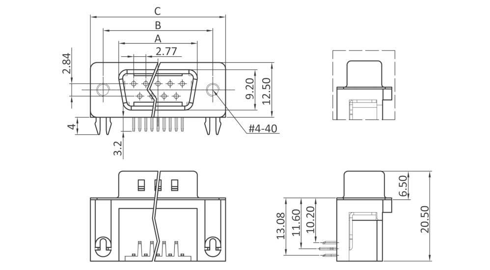 Connfly DS1037-01-25MNBKT7 D-SUB Stiftleiste Polzahl: 25 Lötpins Tray