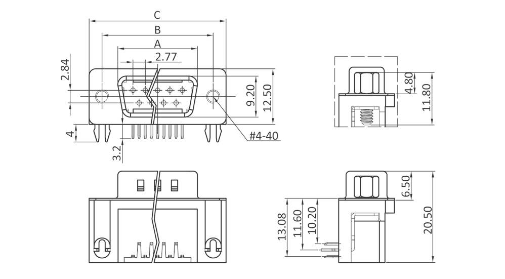 Connfly DS1037-01-37MNAKT74 D-SUB Stiftleiste Polzahl: 37 Lötpins Tray