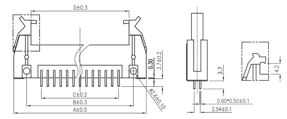 Connfly Stiftleiste (Standard) Anzahl Reihen: 2 Polzahl je Reihe: 17 DS1011-01-34SSTIB2 Tray