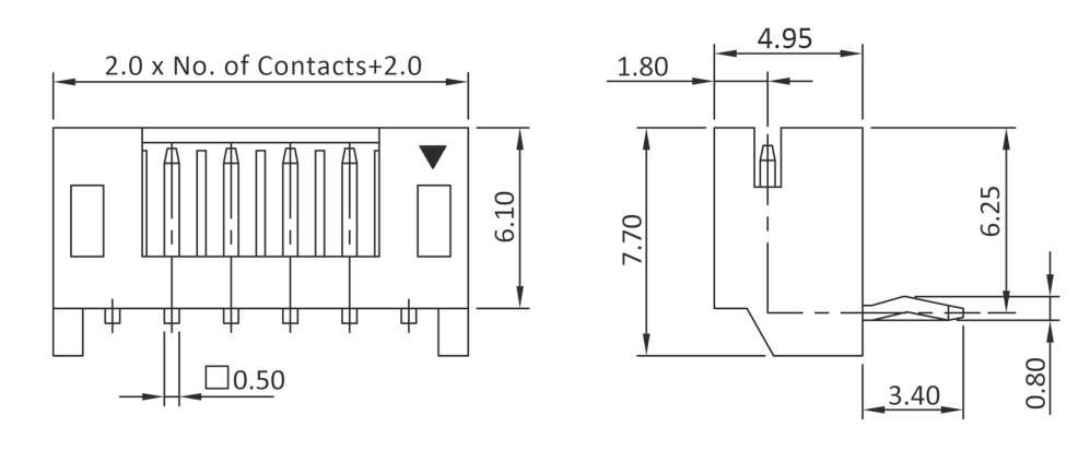 Econ connect Stiftleiste (Standard) Anzahl Reihen: 1 Polzahl je Reihe: 4 CSV4W/2 Bulk