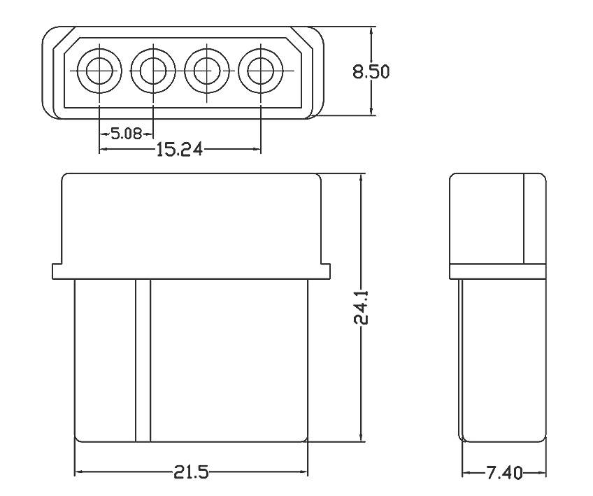 Econ connect Stiftgehäuse-Kabel Polzahl Gesamt 4 Rastermaß: 5.08mm FK05G Bulk