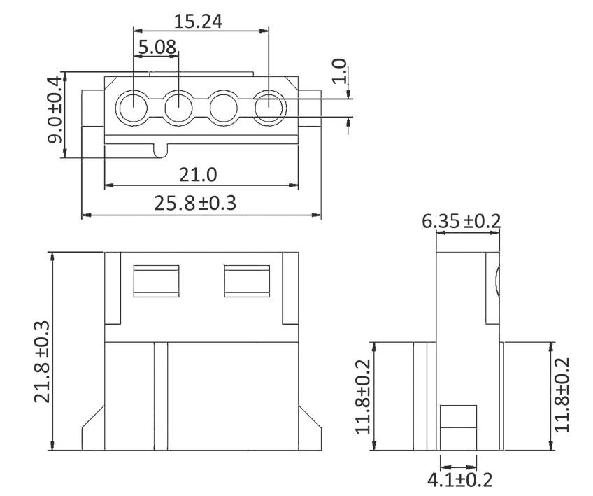 Econ connect Buchsengehäuse-Kabel Polzahl Gesamt 4 Rastermaß: 5.08mm FS05G Bulk