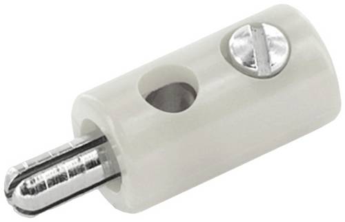Econ connect HOS25WS Miniatur-Rundsteckverbinder Stecker, gerade Stift-Ø: 2.5 mm Weiß Bulk