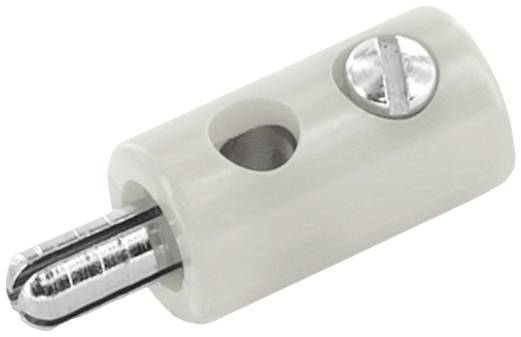 Econ connect HOS25WS Miniatur-Rundsteckverbinder Stecker, gerade Stift-Ø: 2.5 mm Weiß Bulk