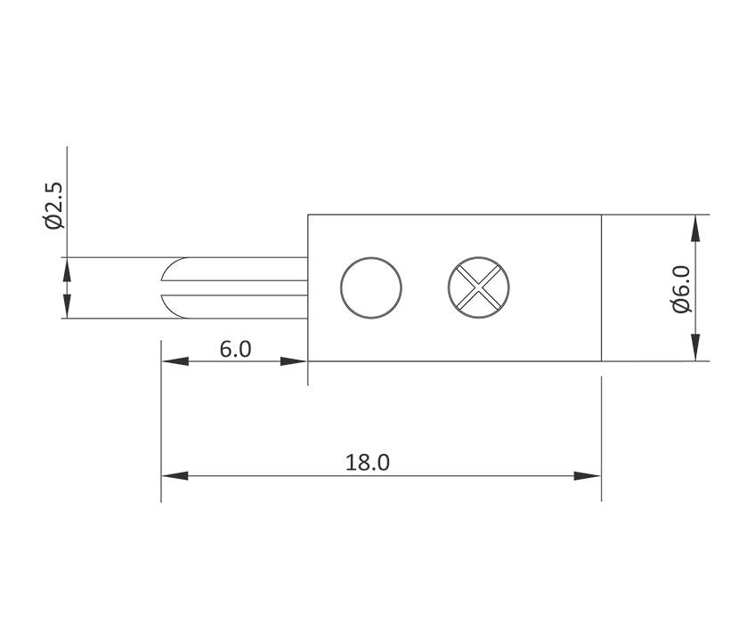Econ connect HOS25WS Miniatur-Rundsteckverbinder Stecker, gerade Stift-Ø: 2.5mm Weiß Bulk