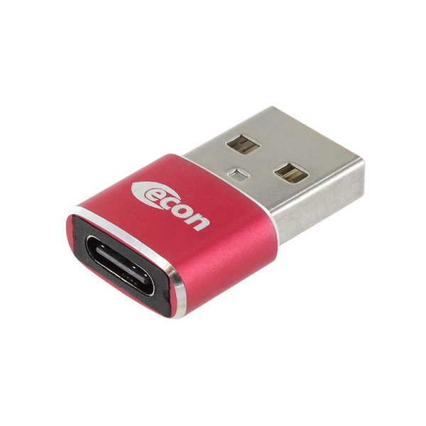 Econ connect USB 2.0 Kompaktadapter A St./C Bu., rot Adapter U2ECART U2ECART Inhalt
