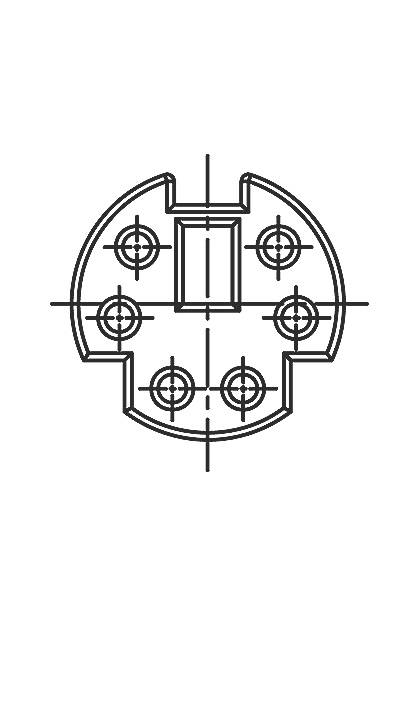Connfly DS1093-01-BN60 Einbaubuchse Buchse, Einbau horizontal Polzahl: 6 Silber Tray