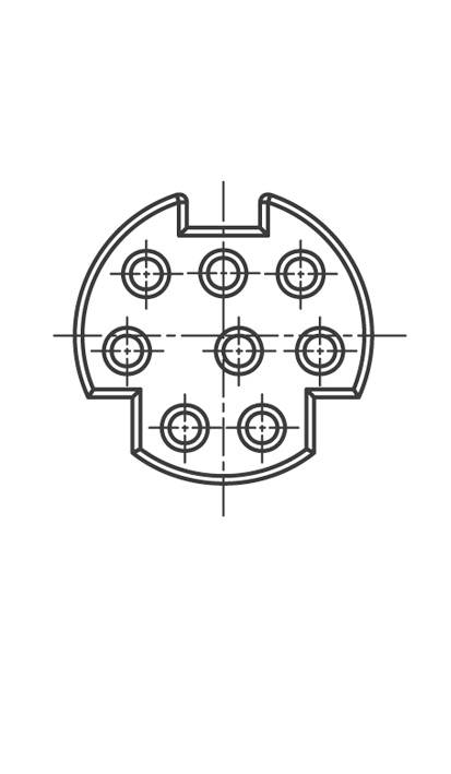 Connfly DS1093-01-BN60 Einbaubuchse Buchse, Einbau horizontal Polzahl: 6 Silber Tray