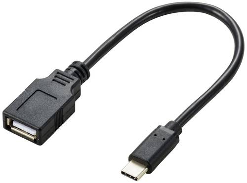 Renkforce USB 2.0 Adapterkabel [1x USB-C® Stecker - 1x USB 2.0 Buchse A] RF-5720376 0.15 m Gesamtsc
