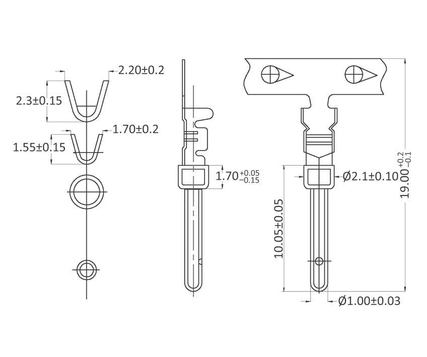 Econ connect Stiftkontakt CKS/500 500 St. Tape cut