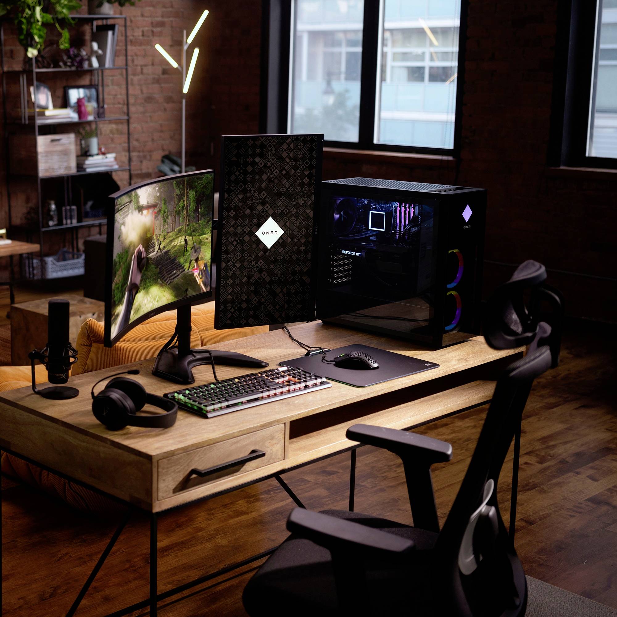 HP Gaming PC OMEN 40L by HP GT21-0024ng AMD Ryzen 7 5800X 16 GB RAM 1 TB HDD 512 GB SSD AMD Radeon Graphics Nvidia GeForce RTX 3060 Ti 8 GB GDDR6 Wi