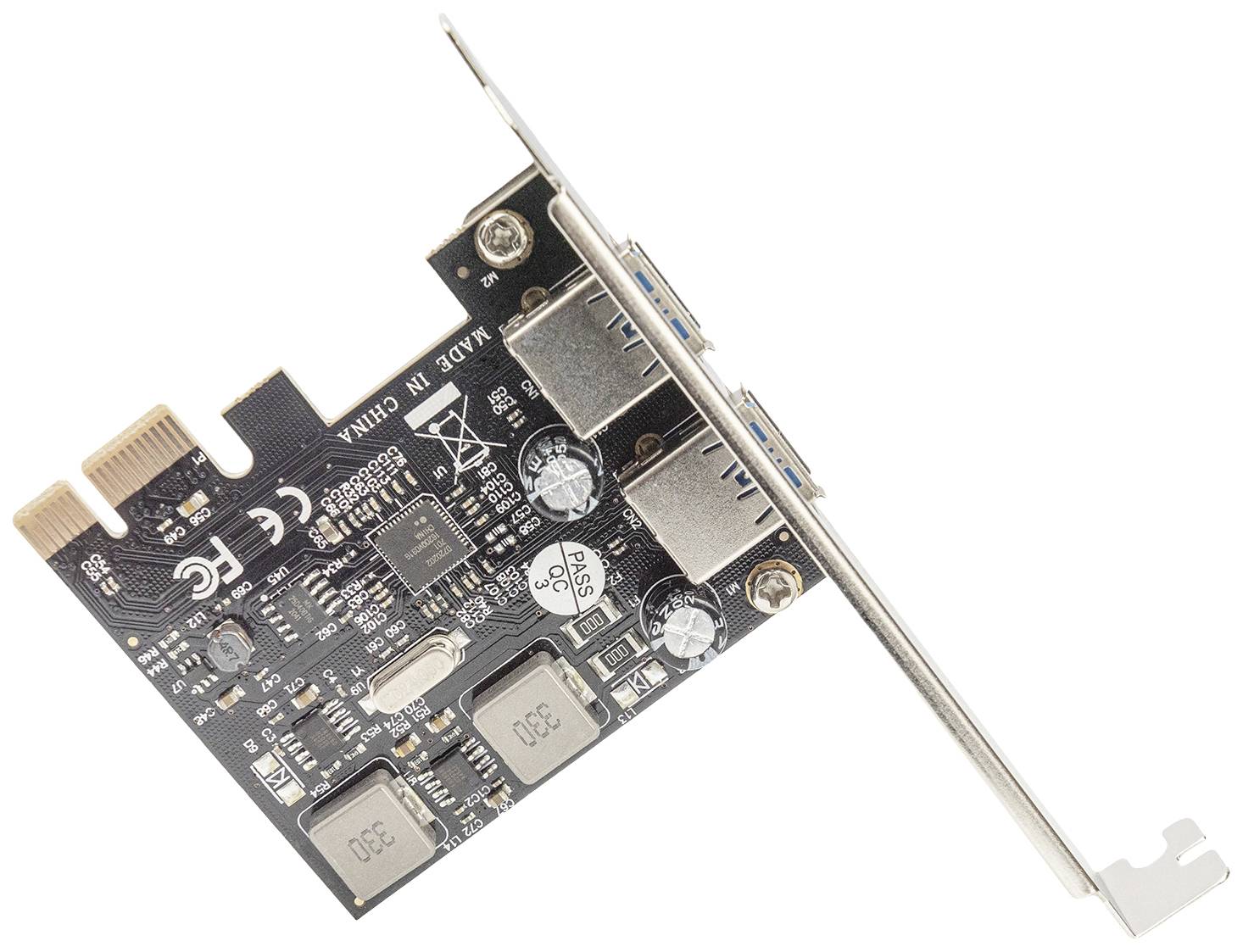 Digitus DS-30220-5 2 Port PCI-Express Karte PCIe inkl. Low-Profile Slotblech