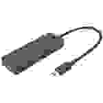 Digitus DS-45333 HDMI / USB-C® Adapter [1x USB-C® - 3x HDMI-Buchse] Schwarz HDMI-fähig, High Speed-HDMI, ohne Ladebuchse, Ultra