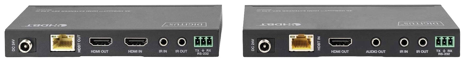 Digitus DS-55508 HDMI / RJ45 Adapter [1x HDMI-Buchse - 2x HDMI-Buchse] Schwarz 4K UHD