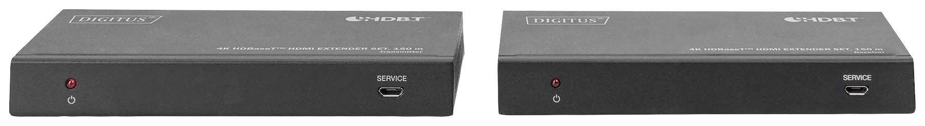 Digitus DS-55508 HDMI / RJ45 Adapter [1x HDMI-Buchse - 2x HDMI-Buchse] Schwarz 4K UHD