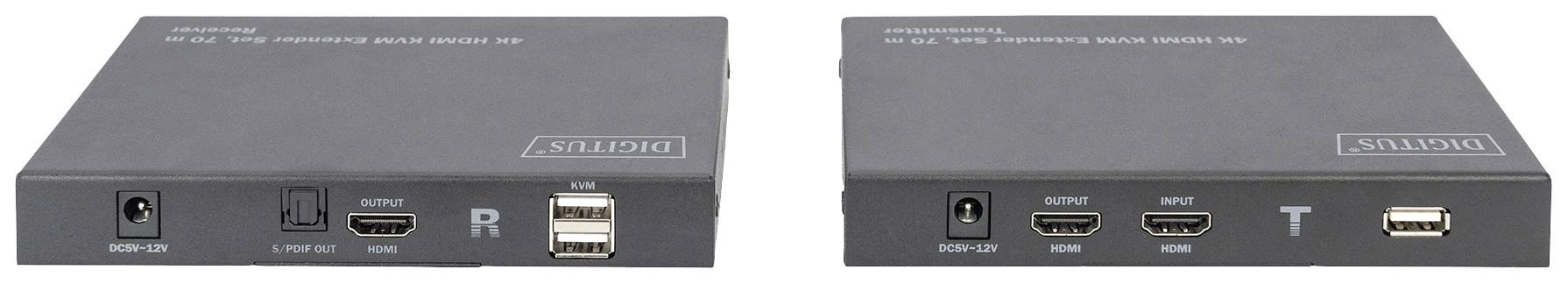 Digitus DS-55513 HDMI Adapter [1x HDMI-Buchse - 1x HDMI-Buchse] Schwarz 4K UHD
