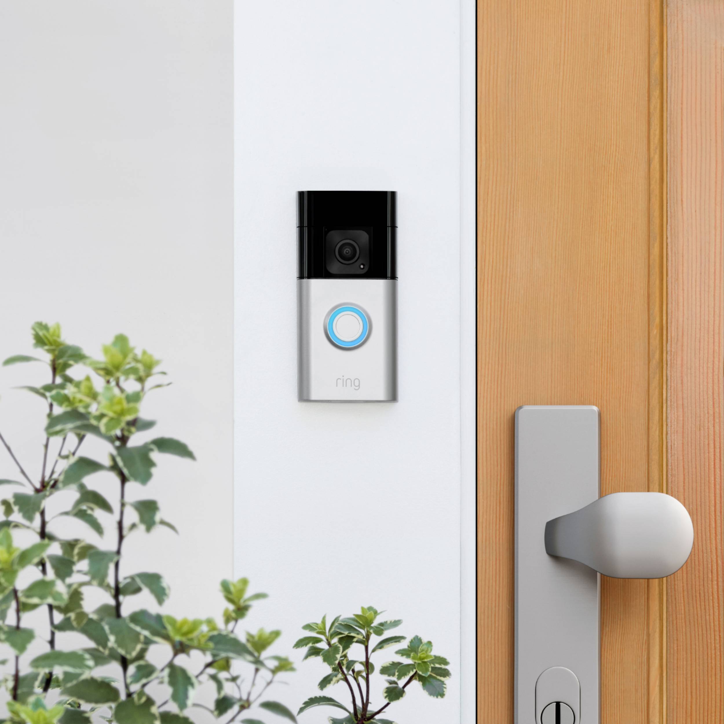 Ring B09WZBVWL9 IP-Video-Türsprechanlage Video Doorbell Plus Nickel (matt), Schwarz