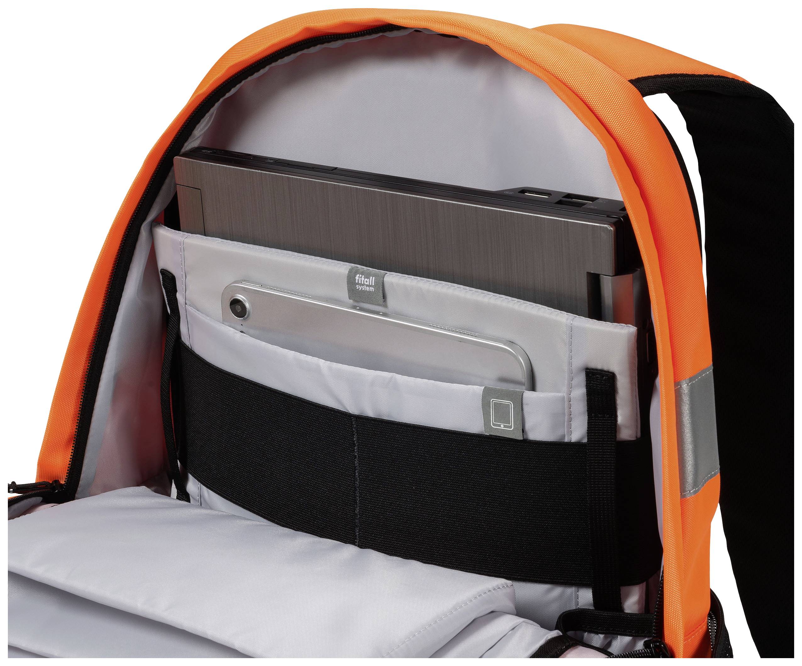 Dicota Warnschutz Notebook Rucksack Hi-Vis 25 Liter Passend für maximal: 39,6 cm (15,6") Orange
