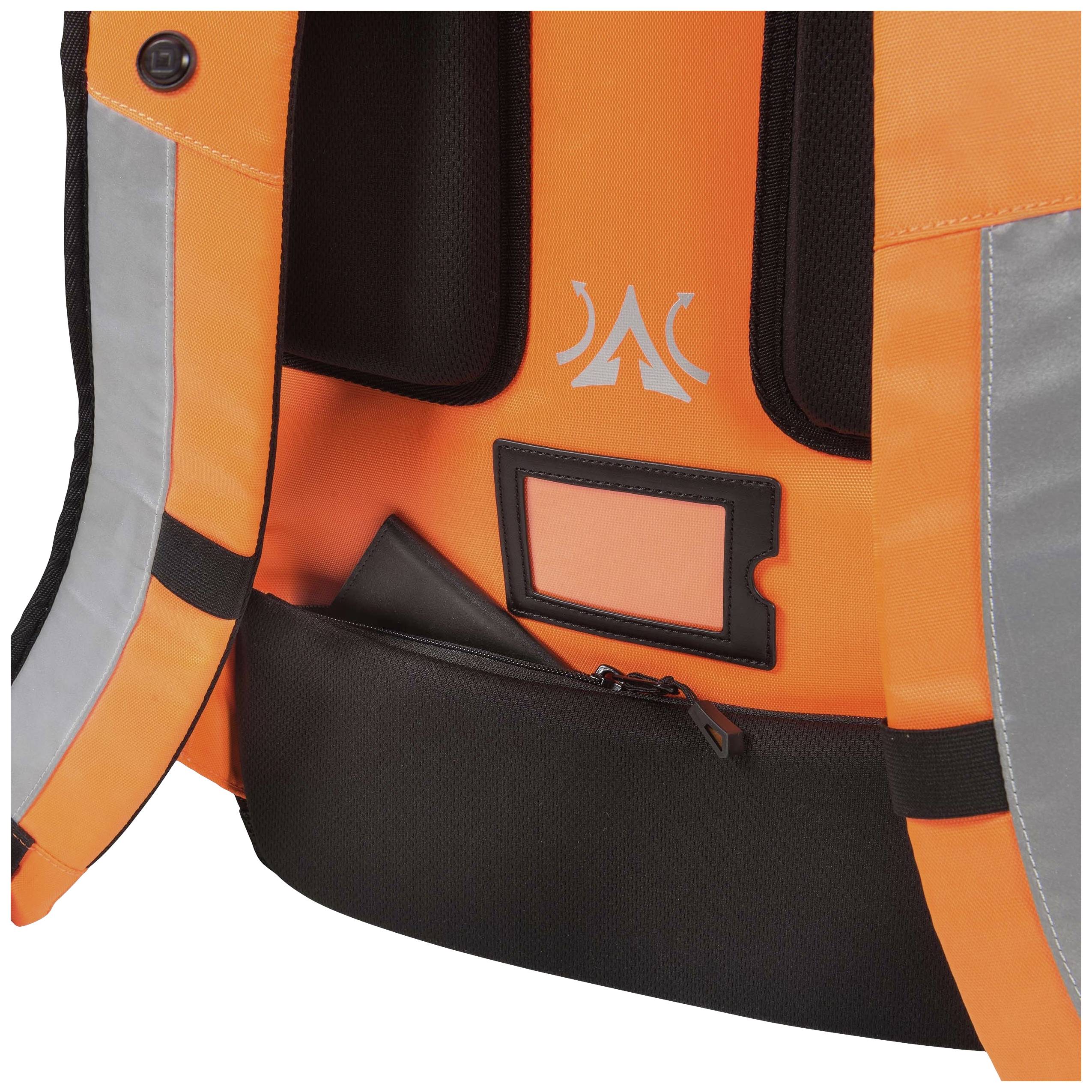 Dicota Warnschutz Notebook Rucksack Hi-Vis 25 Liter Passend für maximal: 39,6 cm (15,6") Orange