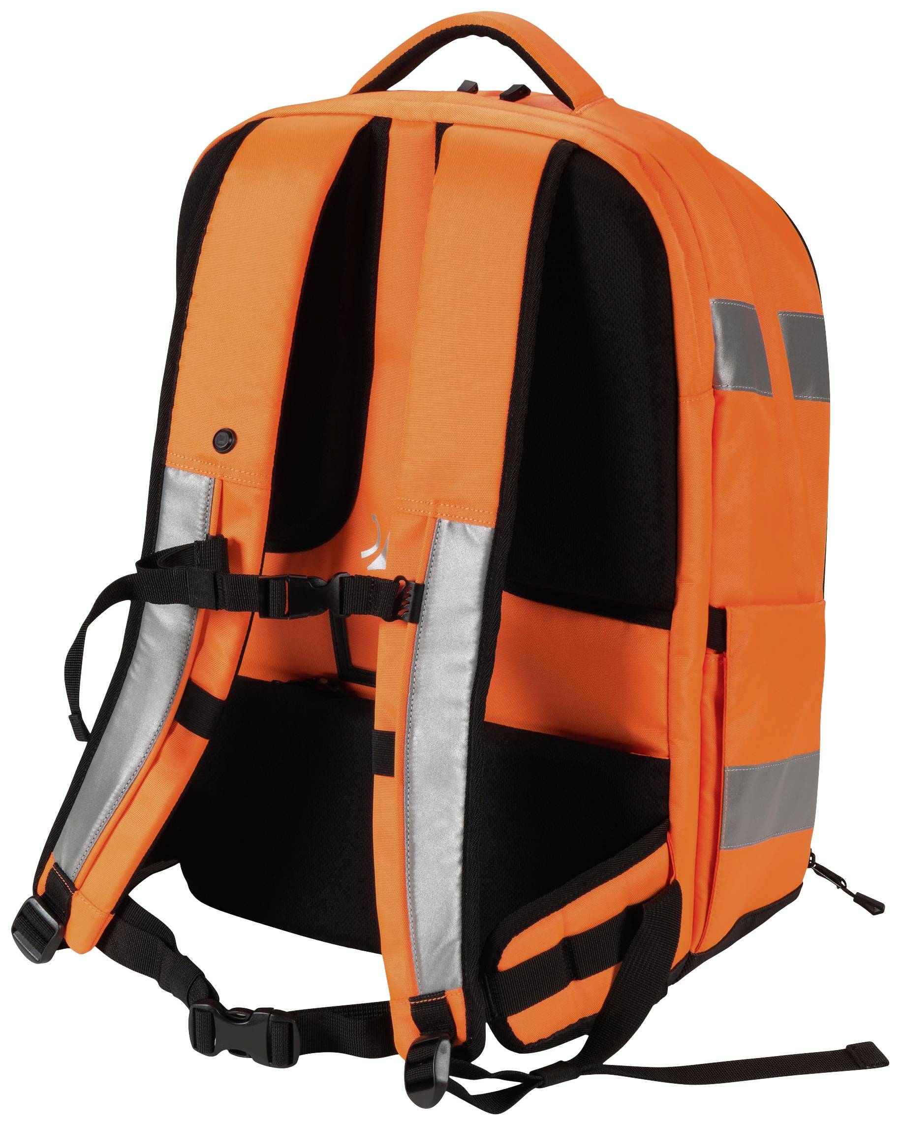 Dicota Warnschutz Notebook Rucksack Hi-Vis 32-38 Liter Passend für maximal: 43,9 cm (17,3") Orange