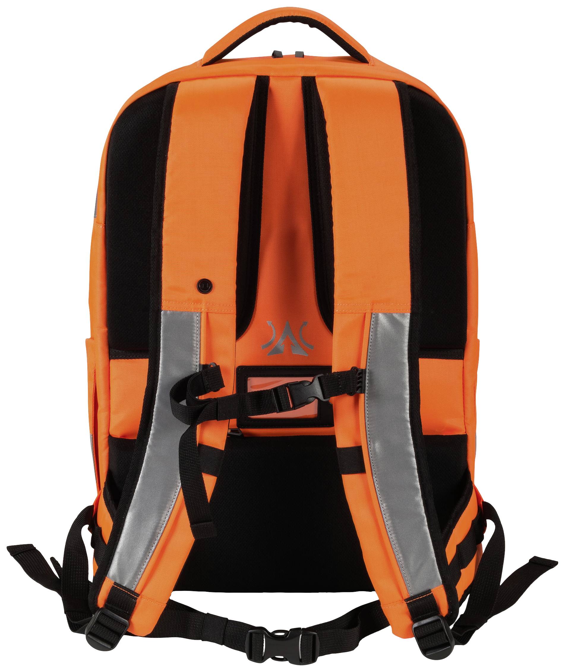 Dicota Warnschutz Notebook Rucksack Hi-Vis 32-38 Liter Passend für maximal: 43,9 cm (17,3") Orange
