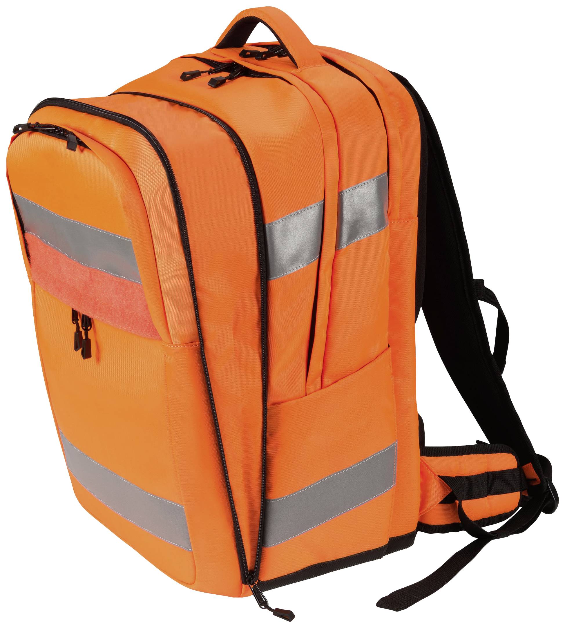 Dicota Warnschutz Notebook Rucksack Hi-Vis 32-38 Liter Passend für maximal: 43,9 cm (17,3") Orange