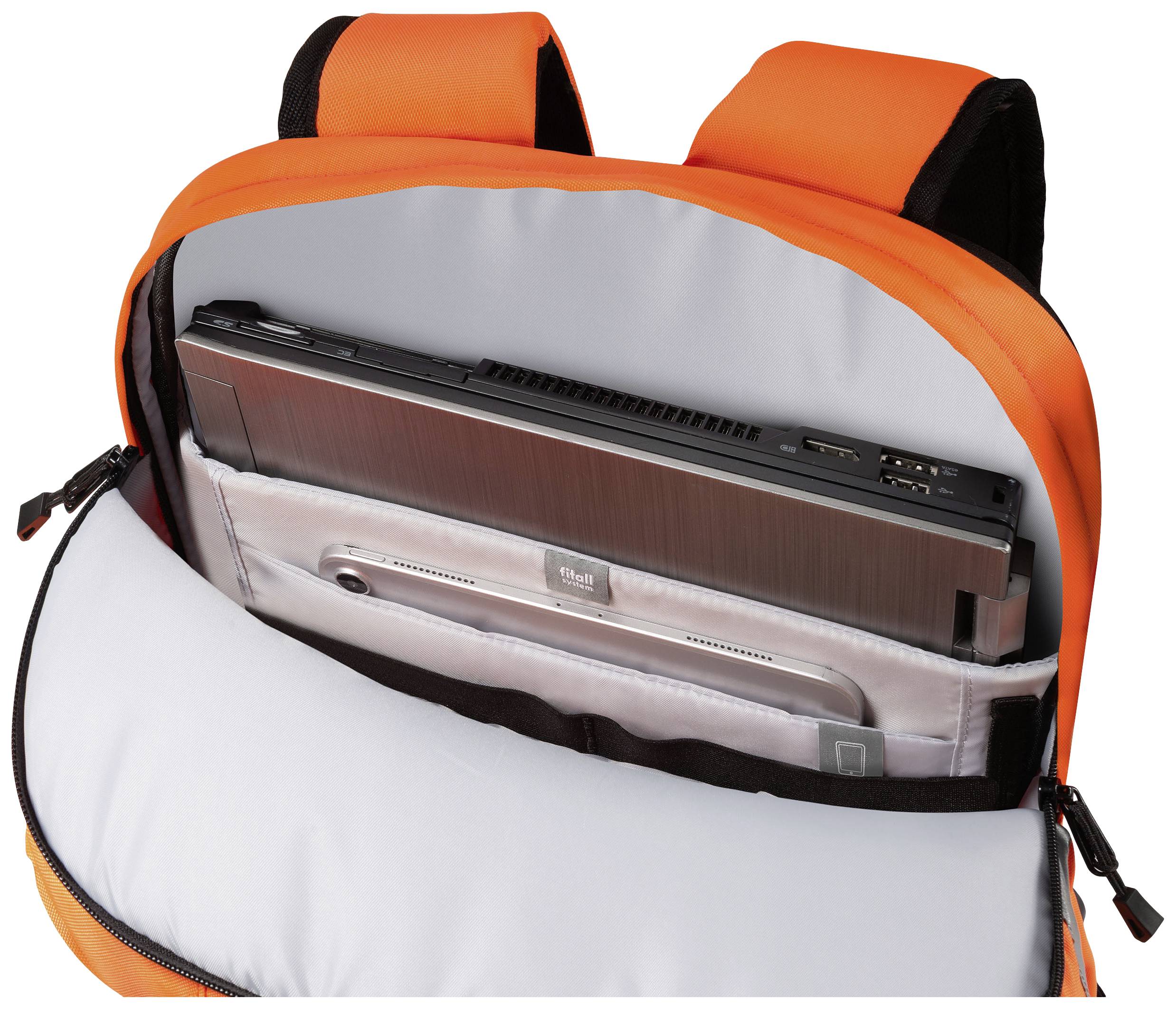 Dicota Warnschutz Notebook Rucksack Hi-Vis 32-38 Liter Passend für maximal: 43,9 cm (17,3") Orange