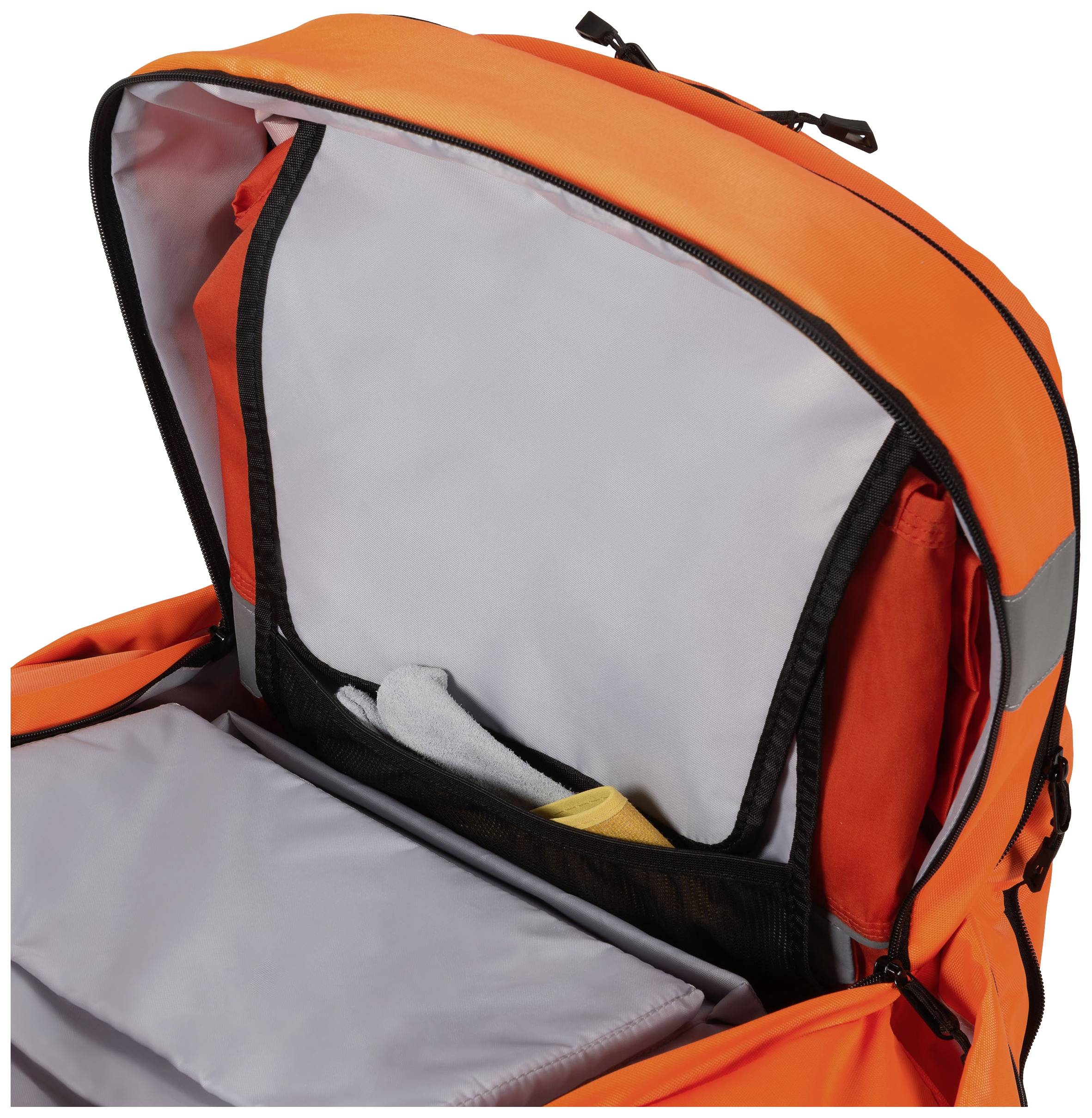 Dicota Warnschutz Notebook Rucksack Hi-Vis 32-38 Liter Passend für maximal: 43,9 cm (17,3") Orange