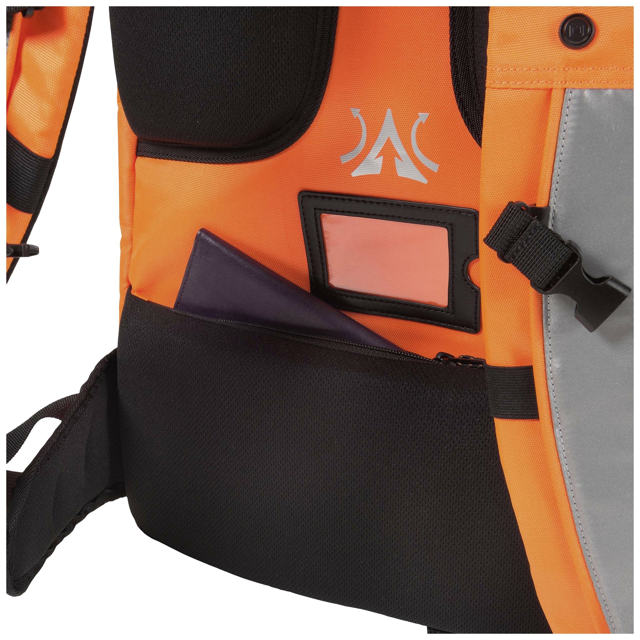 Dicota Warnschutz Notebook Rucksack Hi-Vis 32-38 Liter Passend für maximal: 43,9 cm (17,3") Orange