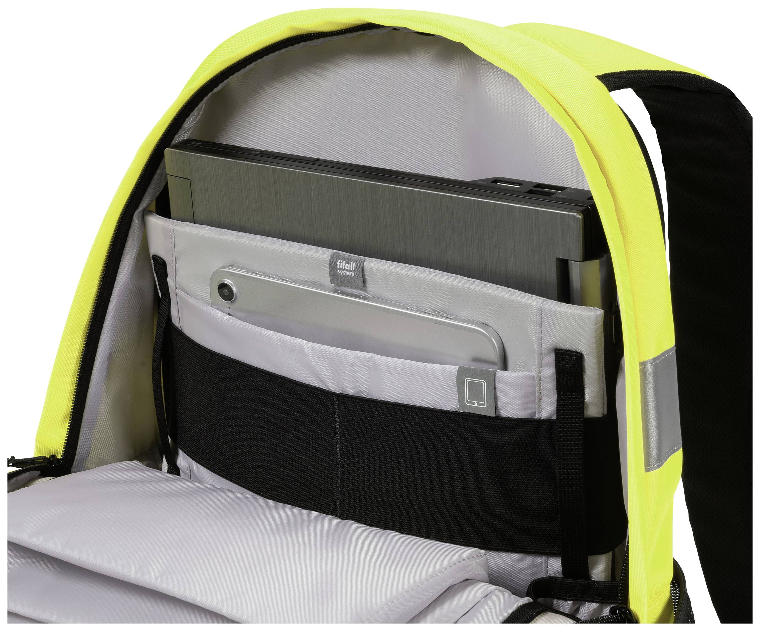 Dicota Warnschutz Notebook Rucksack Hi-Vis 25 Liter Passend für maximal: 39,6 cm (15,6") Gelb