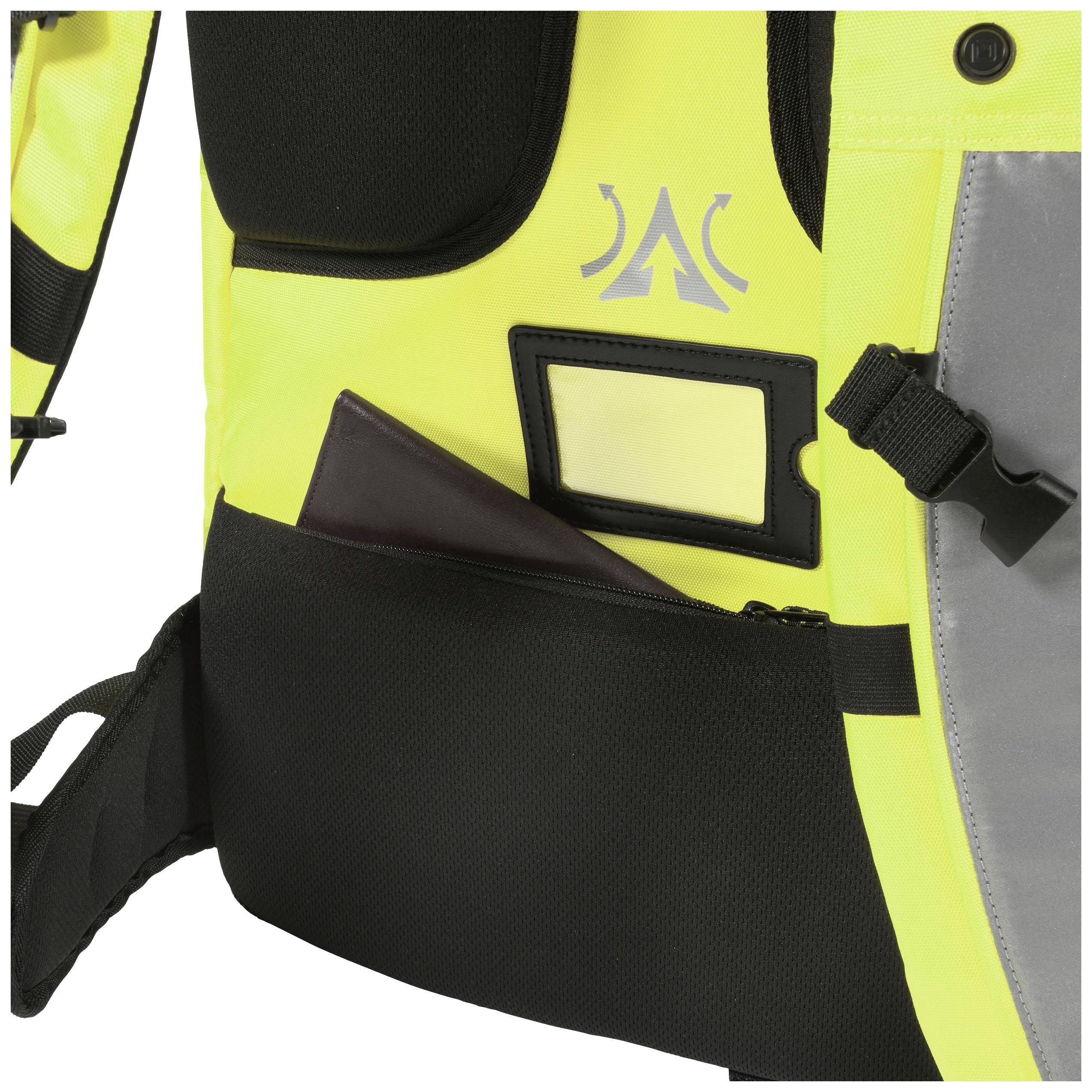Dicota Warnschutz Notebook Rucksack Hi-Vis 32-38 Liter Passend für maximal: 43,9cm (17,3") Gelb