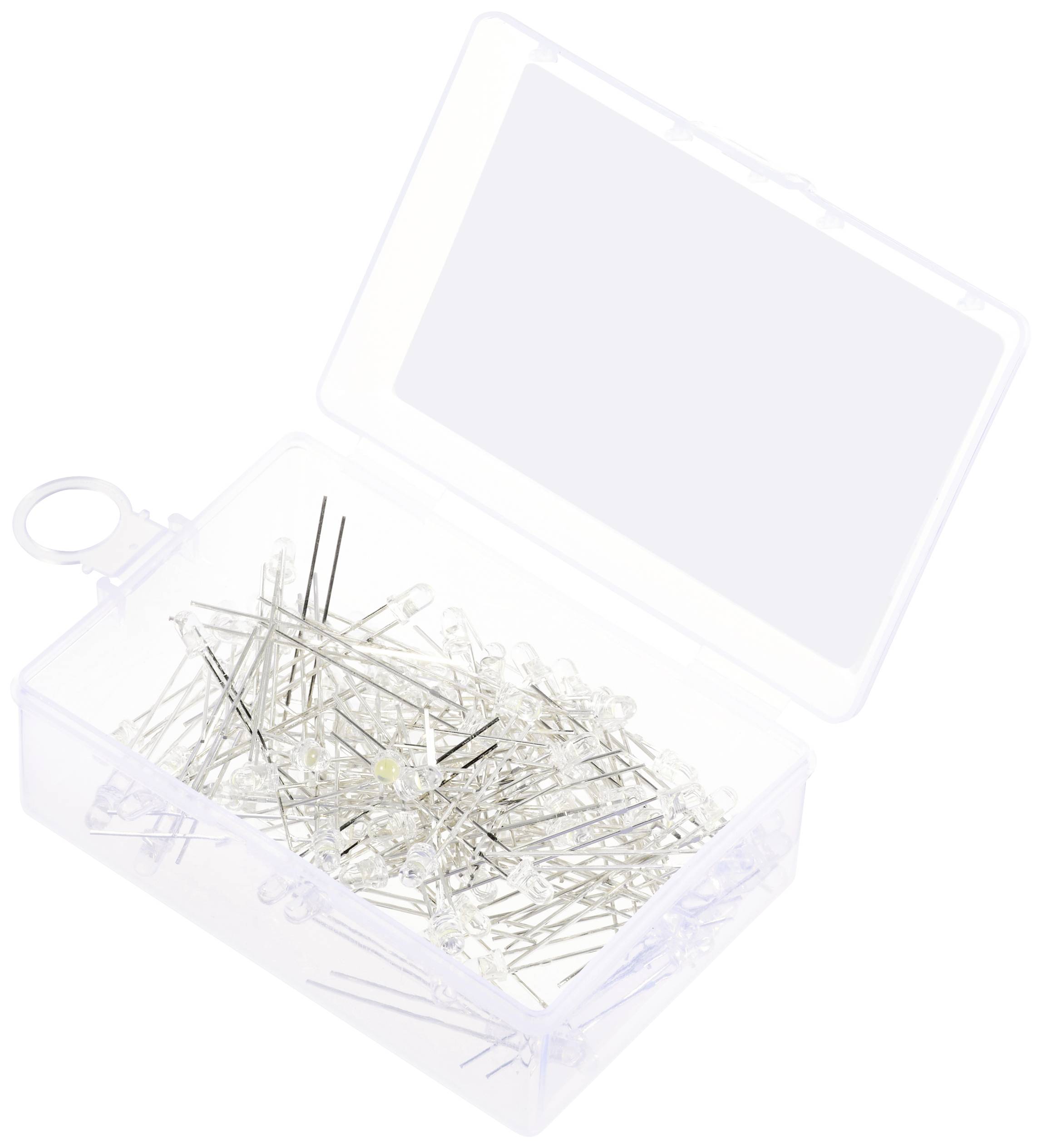 TRU COMPONENTS LED bedrahtet Reinweiß Rund 3 mm 14400 mcd 30 ° 20 mA 2.7 V, 3.4 V