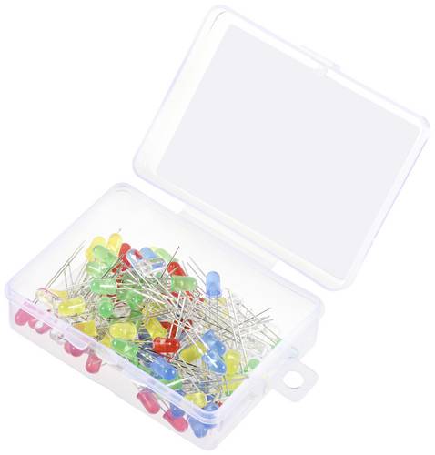 TRU COMPONENTS LED bedrahtet Rot, Gelb, Blau, Gelb-Grün, Warmweiß Rund 5 mm 90 mcd, 420 mcd, 2180 m