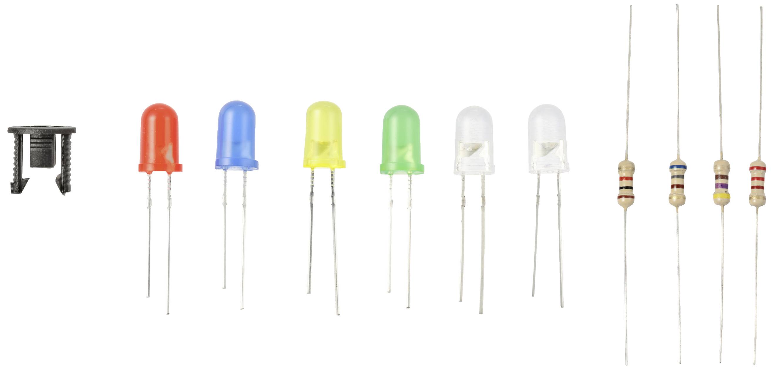 TRU COMPONENTS LED bedrahtet Rot, Gelb, Blau, Gelb-Grün, Warmweiß, Kaltweiß Rund 5mm 90 mcd, 420 mcd, 2180 mcd, 19000 mcd 30°