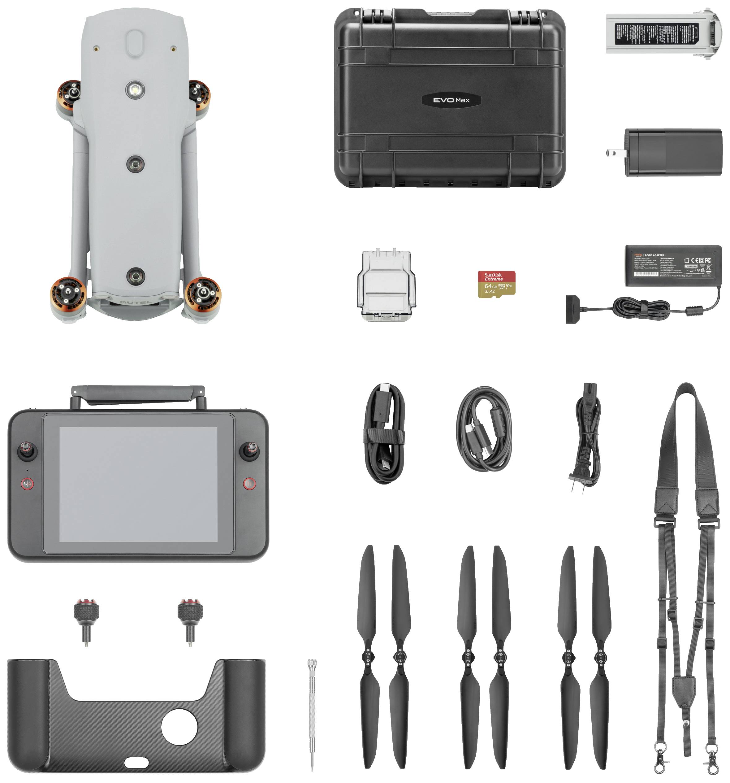 Autel Robotics EVO Max 4T inkl. Smart Controller Industrie Drohne RtF Kameraflug mit Wärmebild, Dual Kameraflug, GPS-Funktion Grau