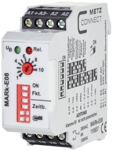 Metz Connect 110657 MARk-E08 Zeitrelais Multifunktional 230 V/AC 1 St. 1 Wechsler
