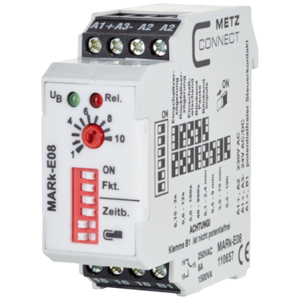 Metz Connect 110657 MARk-E08 Zeitrelais Multifunktional 230 V/AC 1 St. 1 Wechsler