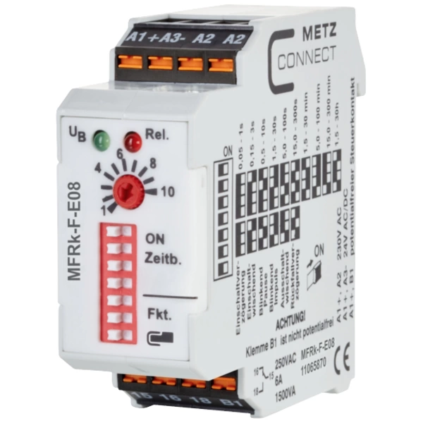 Metz Connect 11065870 MFRk-F-E08 Zeitrelais Multifunktional 230 V/AC 1 St. 1 Wechsler Metz Connect 11065870 MFRk-F-E08 Zeitrelais Multifunktional 230 V/AC 1 St. 1 Wechsler
