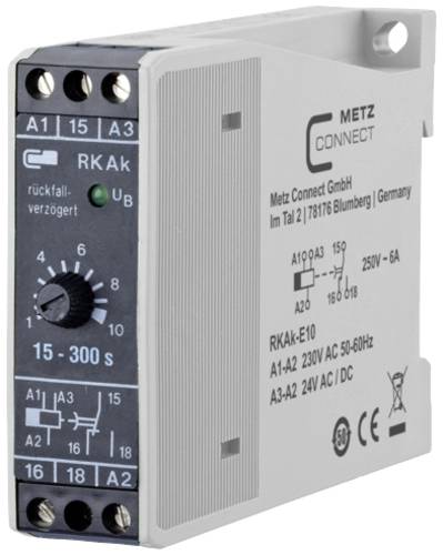 Metz Connect 110304412008 RKAk-E10 Zeitrelais Ausschaltverzögert 230 V/AC 1 St. 1 Wechsler