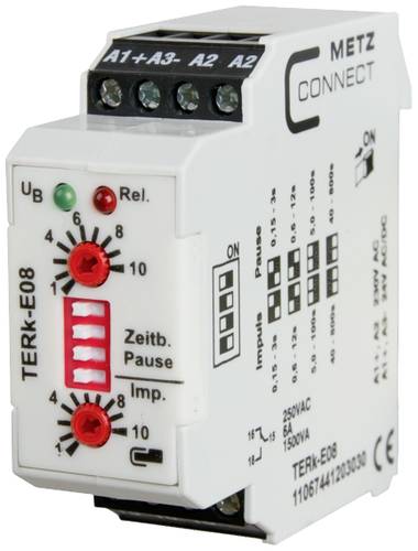 Metz Connect 11067441203030 TERk-E08 Zeitrelais 230 V/AC 1 St. 1 Wechsler