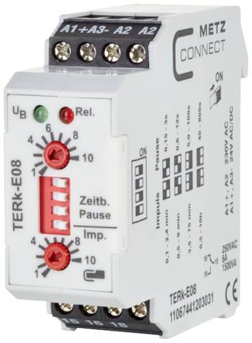 Metz Connect 11067441203031 TERk-E08 Zeitrelais 230 V/AC 1 St. 1 Wechsler
