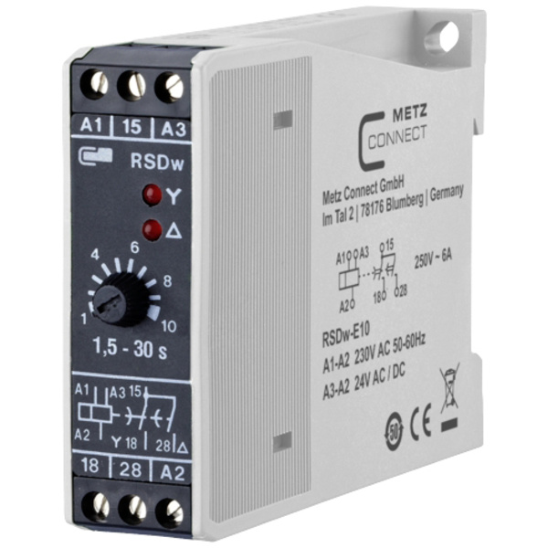 Metz Connect 11016141280417 RSDw-E10 Stern-Dreieck-Relais 230 V/AC 1 St. 1 Wechsler