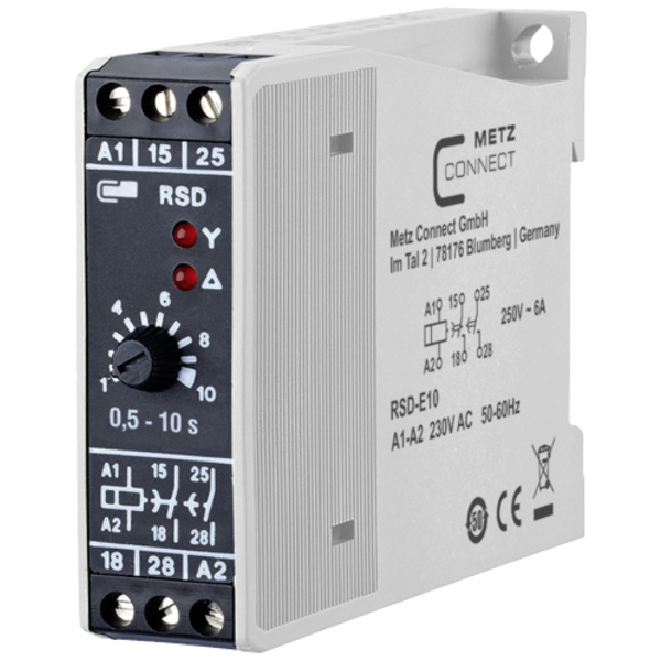 Metz Connect 11016005270317 RSD-E10 Stern-Dreieck-Relais 230 V/AC 1 St. 2 Wechsler