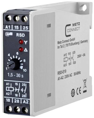 Metz Connect 11016005270417 RSD-E10 Stern-Dreieck-Relais 230 V/AC 1 St. 2 Wechsler